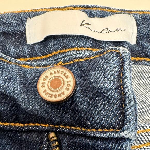 KanCan Ankle Skinny Jeans 9/26 High Rise Distress Blue Dark Wash Phoenix KC8567D - Picture 6 of 14